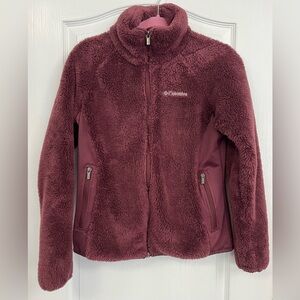 Columbia Plush Fleece Jacket - Burgundy